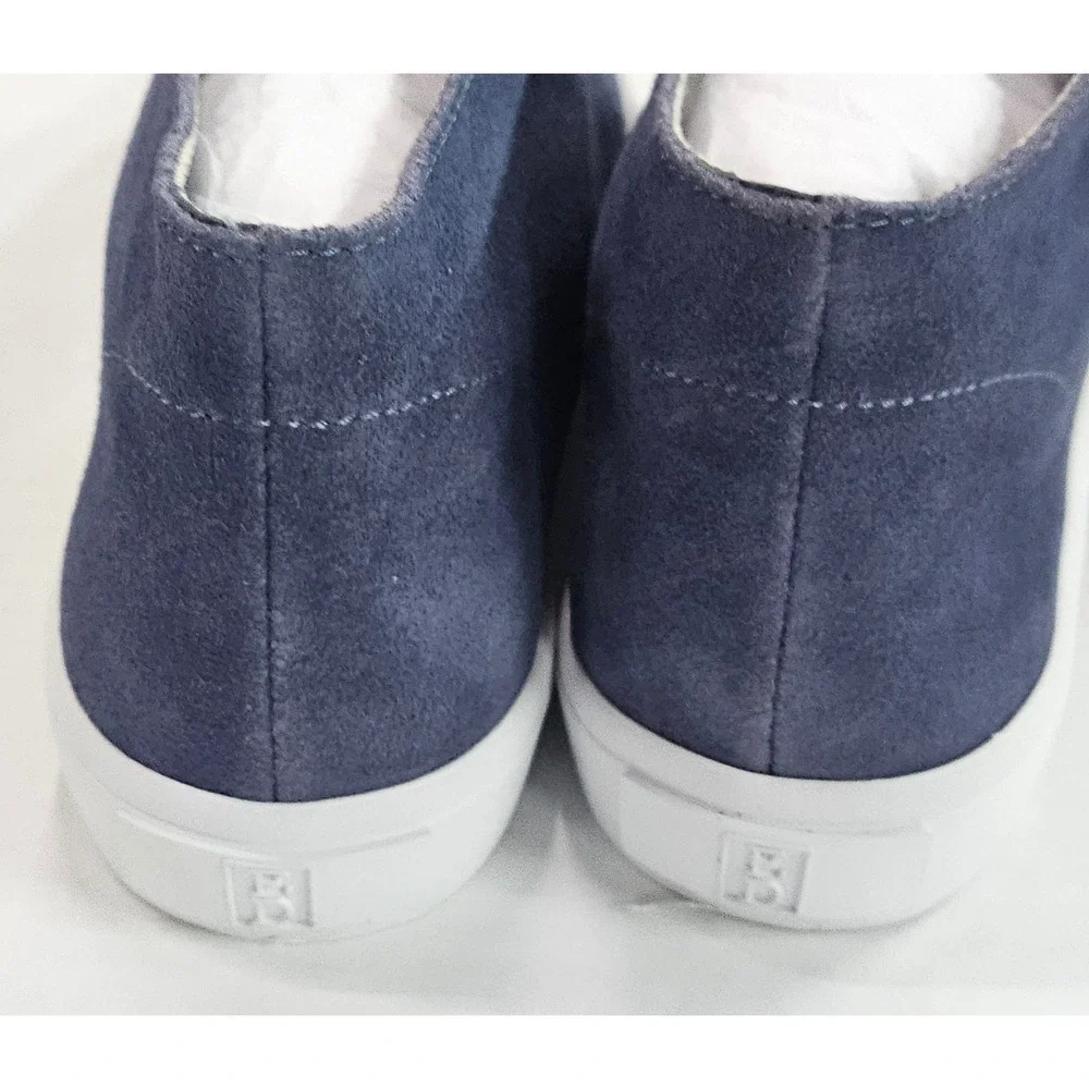 ED Ellen DeGeneres ED-Dax Steel‎ Blue Suede Chukka Boots Womens 7W Love Sole NIB
